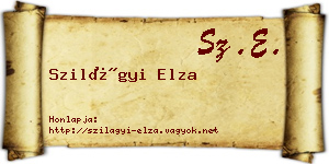Szilágyi Elza névjegykártya