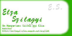 elza szilagyi business card